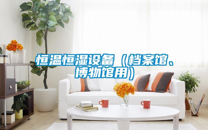 恒溫恒濕設備（檔案館、博物館用）