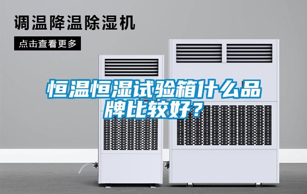 恒溫恒濕試驗箱什么品牌比較好？