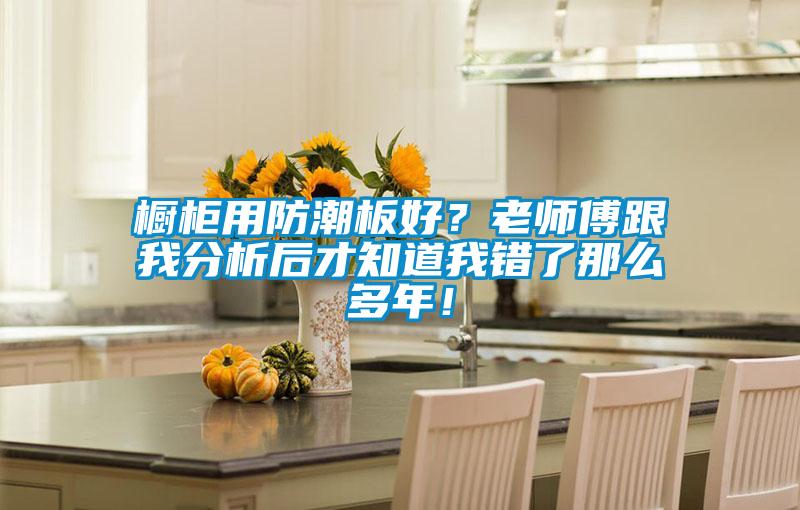 櫥柜用防潮板好？老師傅跟我分析后才知道我錯(cuò)了那么多年！