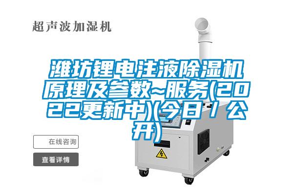 濰坊鋰電注液除濕機原理及參數~服務(2022更新中)(今日／公開)