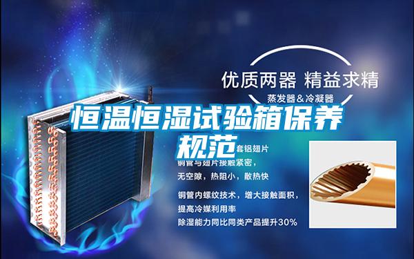 恒溫恒濕試驗箱保養(yǎng)規(guī)范