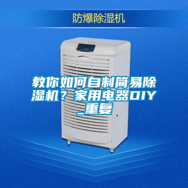 教你如何自制簡易除濕機？家用電器DIY_重復