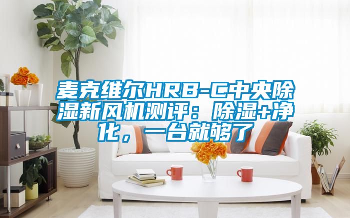 麥克維爾HRB-C中央除濕新風機測評：除濕+凈化，一臺就夠了